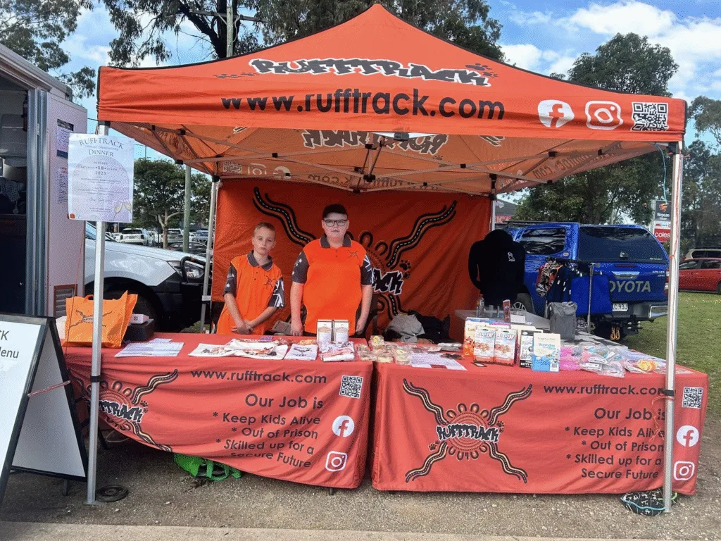 Rufftrack booth at the Dogs in the Park NSW Festival