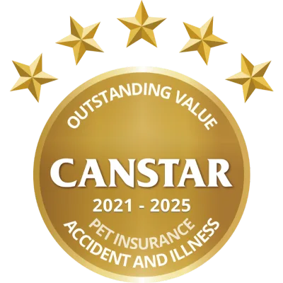 CANSTAR 2021 - 2025 - Outstanding Value - Pet Insurance - Accident and Illness OL