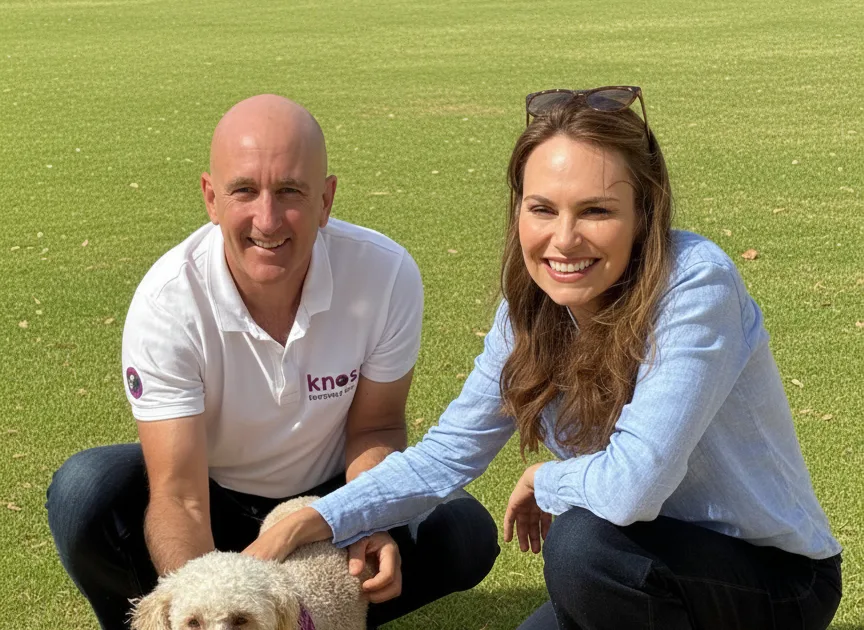 Knose CoFounder Nathan Harris and Lara Shannon of Pooches and Play